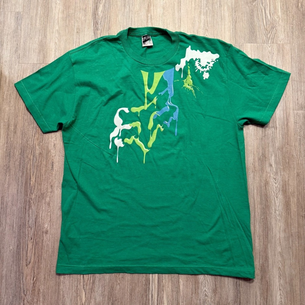 Fox Racing Mens XL Vintage Y2K Green Shirt‎